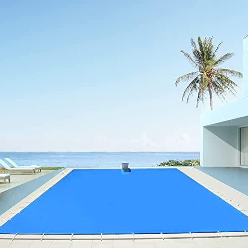 Invercober Security Forte 680 gr Cobertor de Invierno para Piscina de 4.50 x 9.50 m I Medidas totales Lona: 4.80 x 9.80 m I Color Exterior: Azul/Interior: Negro I GARANTÍA: 3 años