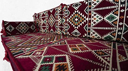 Marokkanische Bodensofa-Sets, arabische Diwan Majlis Jalsa, Bodenkissen, Bankkissen, orientalische Sofas, Bodenkissen, traditionelle arabische Sofas