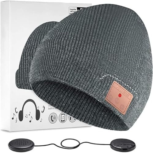 ZRUHIG Bluetooth Beanie Mütze mit Kopfhörern Bluetooth Musik Hut Wireless Mütze Ausgestattet mit Bluetooth 5.0 Superior für Herren&Frauen Sport, Weihnachten&Geburtstags Geschenk…