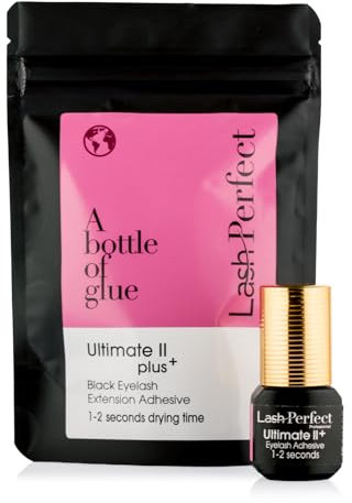 Lash Perfect Ultimate II Plus+ - Strong Eyelash Glue for Extensions - 1-2 Seconds Drying