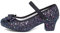 Lilley Sparkle Girls Black Glitter Heel - Size 2 UK - Black