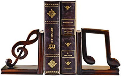 QEXTY Livre se termine Livre de Notes de Musique par Serre-Livres décoration créative Salle d'étude décoration de Bureau décoration résine Artisanat Cadeau d'anniversaire Serre-Livres
