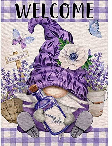 Starnearby DIY Diamond Painting Erwachsene Wichtel Bilder, Diamant Painting Weihnachten Ostern Hausgeschenk Deko für Kinder Frauen Familie 30 * 40 CM(Lavendel Zwerge)