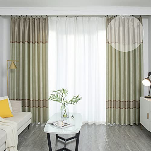 MFFIRE 1 Panneaux Rideaux Oeillets, Occultant Thermique Isolan Rideaux Rayures Isolation Rayon UV Rideaux Anti Froid Anti Bruit Rideaux pour Moderne Salon Et Chambre,2,W4 x H2.7m