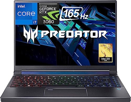 Acer Predator Triton 300 SE Gaming Laptop 2023 Newest, 14 165Hz Display, Intel Core i7 12700H Processor, NVIDIA GeForce RTX 3060, 16GB RAM, 1TB SSD, Wi-Fi 6E, Bluetooth, Backlit Keyboard, Win 11 Home