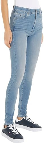 Tommy Jeans Damen Jeans Hose Sylvia Skinny Fit, Blau (Denim Light), 34W/30L