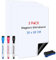 ANLIOTE Tableau Blanc Magnetique pour Frigo 30 x 20 cm, Lot de 3 - Écriture et Nettoyage Faciles, A4 Petit Tableau Magnétique Effaçable à Sec avec 3 Marqueurs et 1 Effaceur pour Maison et Cuisine
