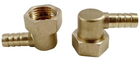 MEXEWORD 1 pz 1/2 BSP Ottone Filettatura Femmina a 4 mm 6 mm 8 mm 10 mm Gomito portagomma 90 Gradi Raccordo Tubo in Ottone Girevole connettore(10mm)
