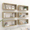 Sufrk Würfelregale 6 STK. Regale FüR WäNde Wand Regale WüRfel Regal Shelves Wall Wandregal WüRfel Sonoma-Eiche 60x15x23 cm Holzwerkstoff