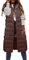 Piumino Termica Smanicato alla Moda Imbottita Caldo Gilet con Cappuccio Taglie Forti Inverno Casuale Cappotto Oversize Senza Maniche Lungo Cappotti Zip Up Invernale Imbottito Trapuntato Elegante
