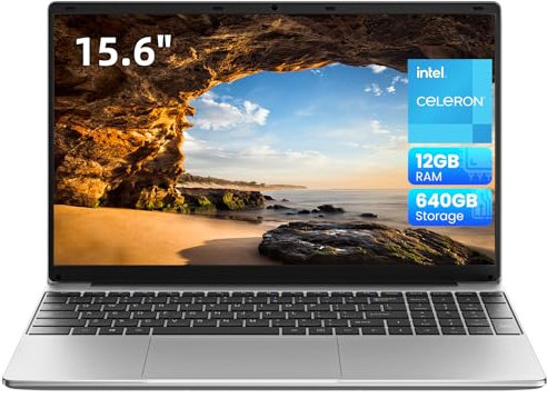 jumper Laptop 15,6 Zoll FHD Display, 12 GB RAM 640 GB ROM, Notebook Prozessor 5305U, Akku 38 Wh, Zwei Stereo-Lautsprecher, Typ-C, USB 3.0, Digitale Tastatur