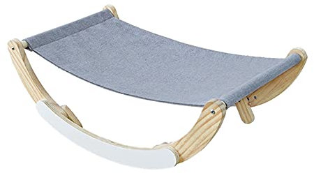 Gaxcent Katzenhängematte 2-In-1 Multifunktionale Haustierhängematte Freistehende Haustierhängematte Hängematte Mit Weichem Tuch Wird Für Heimtierbedarf Im Innen- Und Außenbereich Verwendet,Grau