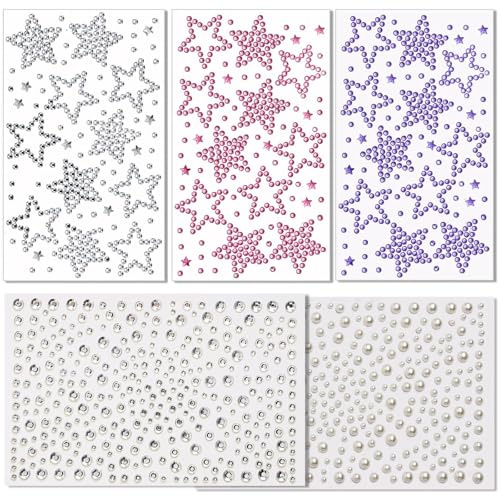 FrostyFlair Glitzersteine Selbstklebend, Stern Glitzer Gesicht Für Kinder Frauen, Selbstklebend Glitzersteine Gesicht, Glitzer Tattoo Set Kinder, Sticker