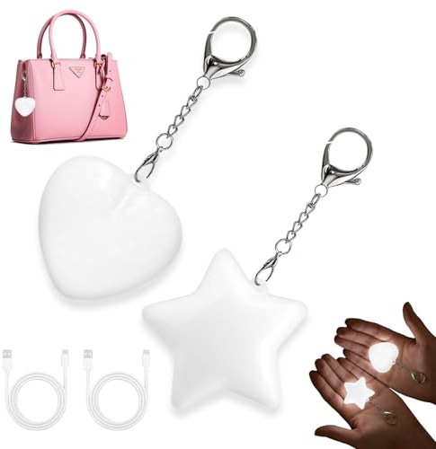 Handtaschenlicht mit Sensor Aufladbar, Herz Taschenlicht für Handtasche, Tragbare Handtaschenlampe LED Aufladbar, Pendeln & Reisen, Anhänger Schlüsselanhänger, Ostern Geschenke für Frauen Mutter