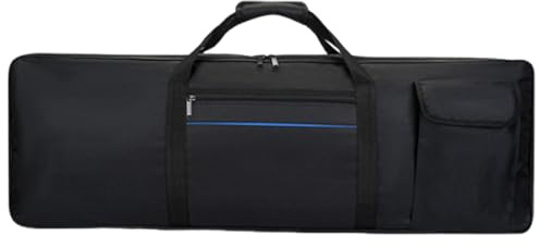 MotiveTech Bolsa para Teclados de 61 Teclas, Bolsa de Almacenamiento para Pianos Digitales con Compartimento, Funda Protectora, Asa, Impermeable, Estuche de Tran, Pequeño