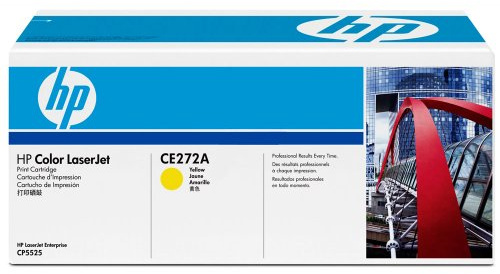 HP CE272A 650A Original Tonerkartusche Color Laserjet Enterprise CP5520 / CP5525 / M750, Druckleistung 15.000 Seiten, Gelb