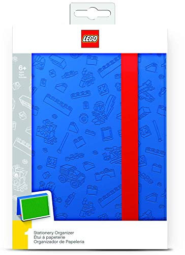 LEGO 51501 Organizer Box blau mit Bauplatte, Box für alle Ihre Bleistifte, Kugelschreiber, Radiergummis und all Ihre vielen LEGO-Sachen, Blau