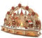 Wichtelstube-Kollektion Holzkunst LED Schwibbogen mit Sockel Seiffener Kirche Schwibbogen Lichterbogen Weihnachtsdeko Fenster Echtholz, Batteriebetrieben inkl. Timer