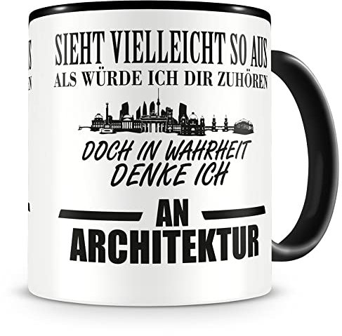 Samunshi® Ich denke an Architektur Tasse Kaffeetasse Teetasse Kaffeepott Kaffeebecher Becher