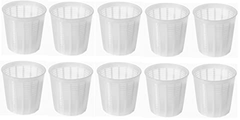 AlcoFermBrew 10 x Käseform 9.8x10cm - 0.35kg – Käseformen | Korb | Käseherstellung | Lab