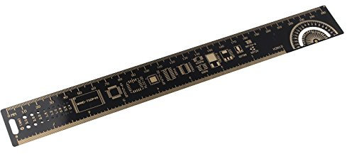 HALJIA 25 cm Multifunktionale PCB Lineal Messwerkzeug Informationen Für Design Komponente Referenzeinheiten Elektronische Ingenieure Kompatibel mit Arduino Fans