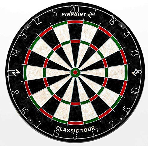 PINPOINT Classic Tour Beginner Dartboard - Training Darts Board for Bar Games | Games Room Accessories | Dart Board with Dartboard Surround or Dartboard Stand (Scheibe nur)