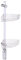 WENKO LED Duscheckregal, 2 Ablagen, Design-Duschstange mit integrierter, vollflächiger & energiesparender LED-Beleuchtung, Bewegungsmelder, Power-Loc Wandbefestigung ohne Bohren, Akkubetrieben, 74 cm