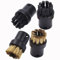 HUAYUWA 4 Pack Hand Tool Nozzle Bristle Brushes Round Cleaning Brushes Replacement for Karcher SC1 SC2 SC3 SC4 SC5 Steam Cleaner Accessories (Black+Copper)