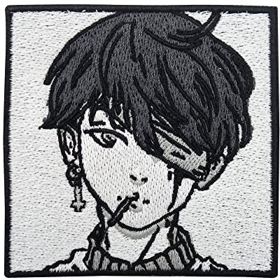 Finally Home Korean Anime Boy Patch zum Aufbügeln | Manga Patches, Comic Bügelbild, Cartoon Aufbügler, Coole Aufnäher Flicken, Bügelpatch