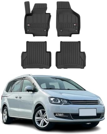OMAC Fußmatten für VW Sharan 2010-2023 TPE 4tlg | 3D-Passform, Premium, Automatten, Gummimatten, Allwetter, fahrzeugspezifisches Produkt, Antirutsch, wasserdicht