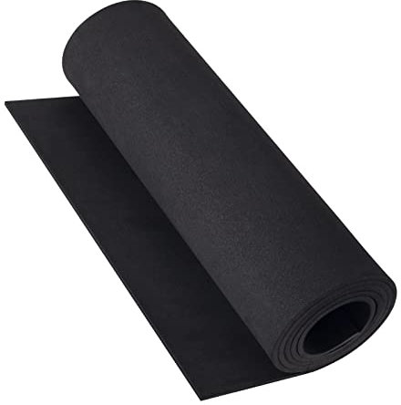 Negro Espuma EVA Espesor 4mm, MEARCOOH 35.5cm*150cm Hojas de Espuma para Cosplay, 1PCS Alta Densidad 86kg/m3 para Cosplay, Manualidades, Proyectos DIY (Negro 4mm)