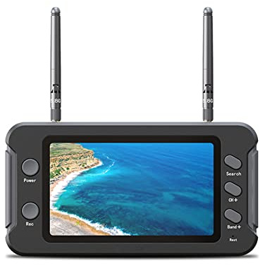 Moniteur FPV, Résolution IPS 800 X 480 de 4,3 Pouces, Fonction DVR 5,8 GHz 40 Canaux, écran D'affichage de Drone RC avec Recherche Automatique, Récepteur FPV DIY 1200 MAh pour Drone Quadrirotor