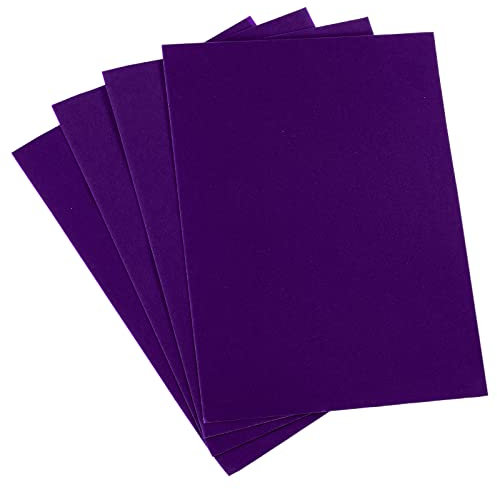 sourcing map Tissu Autocollant Patch Auto-Adhésif Velours Violet pour Vêtements Réparation Artisanat Réparation Kit Sac-à-Dos Chaussures Décoration Lot de 4
