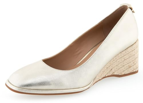 Aerosoles Women's Aurora Wedge Pump, Soft Gold Leather, 10M