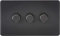 3G 2-way 10-200W (5-150W LED) Intelligent dimmer - Matt Black