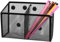 BJBJJIU Magnetischer Aufbewahrungskorb, Magnetischer Stifthalter mit 2 Fächer, Metall Netz Schreibtisch Organizer Magnetisch Schwarzem, für Kühlschrank, Whiteboard, Bürobedarf, Schließfachzubehör