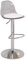 Tabouret Bar Transparent Acrylique Composition du Support en Acier Au Carbone Support en Acier Au Carbone Chaise De Cuisine Pivotante avec Dossier(Gray)