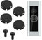 2 Set Doorbell Button Kits, 4pcs Silicone Covers & 2pcs Metal Screws Ultraviolet Ray Resistant and Waterproof Door Bell Button Replacement Compatible with Ring Doorbell Pro(Black)