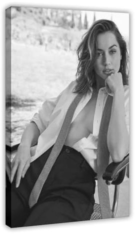 CSESTCGN Poster Schauspielerin Ana De Armas, 4 Leinwand-Poster, Schlafzimmerdekoration, Landschaft, Büro, Raumdekoration, Geschenk, 60 x 90 cm