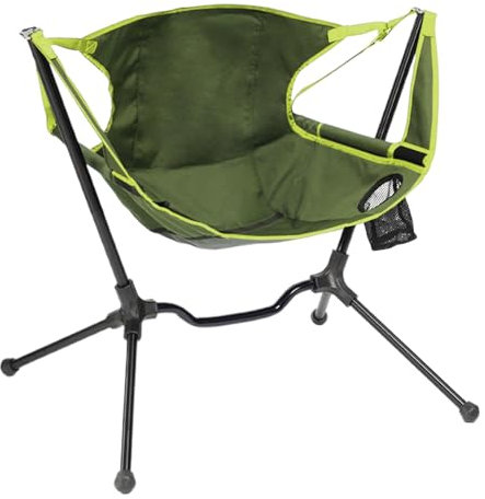 Camping Rocking Chairs for Adults - 600D Oxford Foldable Rocking Chair with Carry Bag - Back Support Swinging Camping Chair, Heavy Duty Portable Chair for Picnic & Backyard