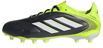 adidas Unisex Kinder COPA Pure III League Firm Ground/Multi Ground Football Boots Kids, Core Black/Cloud White/Lucid Lemon, 30 1/2 EU