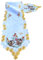 Gelbe Tulpen, Osterhasen, weiße Osterdecke, Tischläufer Tischdecke Mitteldecke (ca. 30x160 cm)
