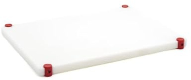 Tagliere in Polietilene Rettangolare 40x25x2 cm, Tagliere da Cucina con Piedini Antiscivolo Made in Italy, Conforme Normative H.A.C.C.P, Facile da Pulire, Ideale per Cucina Professionale - BISETTI