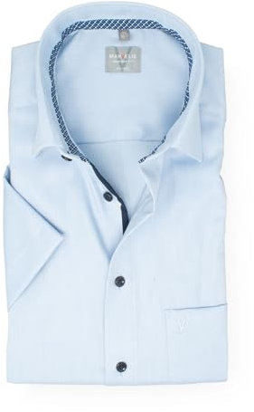 Marvelis Herrenhemd | Comfort Fit | Kurzarm 12 cm | Muster Hellblau | New Kent Kragen | Gr. 46