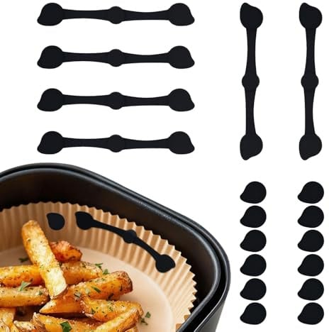 18 Stück Silikon Magnete für Airfryer -BPA-frei Magnete Airfryer Heißluftfritteuse Zubehör für Backpapier, Zubehör für Ninja Cosori Philips Verhindert Verrutschen und Verbrennen