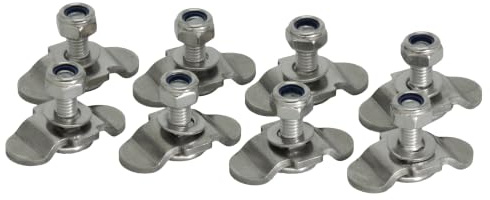 8x Schraubfitting Airlineschiene EDELSTAHL V2A M8x15 Endbeschlag für Zurrschienen Fitting Verschraubung Airline