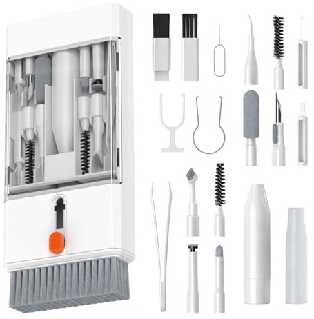 Hnonoxy 22 in 1 Kit Pulizia Elettronica Multifunzionale, Kit Pulizia Tastiera PC con Spazzola, Set di Puliziaa Tastiera Laptop Screen Cleaner, Set Puliziaa per Elettronico PC Cellulare Cuffie