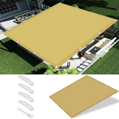 Voile Ombrageile ombrage rectangulaire 2.5x7m Pare Soleil UV Protection à 98% avec Oeillets Imperméable en Polyester 600D pour Jardin Camping Terrasse Piscine