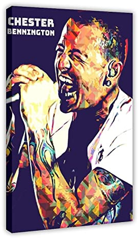 ECGRLNV Leinwandbild 60 * 90cm Chester Benningtons Singer Sport Landscape Poster Canvas Wall Art Pictures for Bedroom Wall Art Gifts Decor Senza Cornice