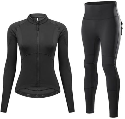 Atmungsaktives Motorrad-Schutzset Damen mit CE-Protektoren, Jacke und Hose | Weiches winddichtes Gewebe, CE-Schutzpolster, Reflexstreifen am Rücken, Street-Touring, Pendelfahrten
